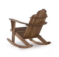 Fauteuil à Bascule Extérieur Adirondack en Teck