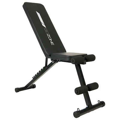 Banc de musculation pliable avec bandes de résistance GoZone – Noir Barre cheville rembourrée