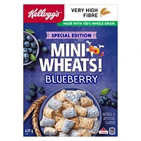 Kellogg's Mini-Wheats Cereal, Blueberry Flavour 439 g, Special Edition