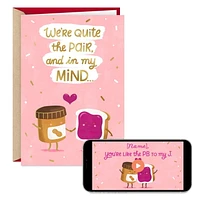 Carte Hallmark avec vidéo à personnaliser pour un époux, une épouse, un copain, une copine – Saint-Valentin ou anniversaire (Beurre d'arachides et gelée, enregistrez votre propre message vidéo)