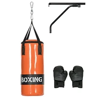 Soozier Sac de frappe suspendu avec gants de frappe et support mural