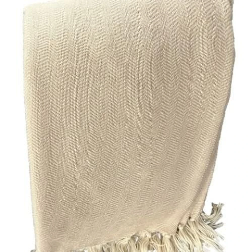 Charm solid throw 50"x60" - Ecru