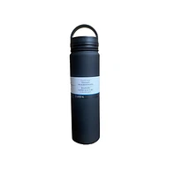 Mainstays 22oz noir Double paroi vide bouteille en acier inoxydable avec couvercle de poignée 4pcs 22oz Bouteille à double paroi noir