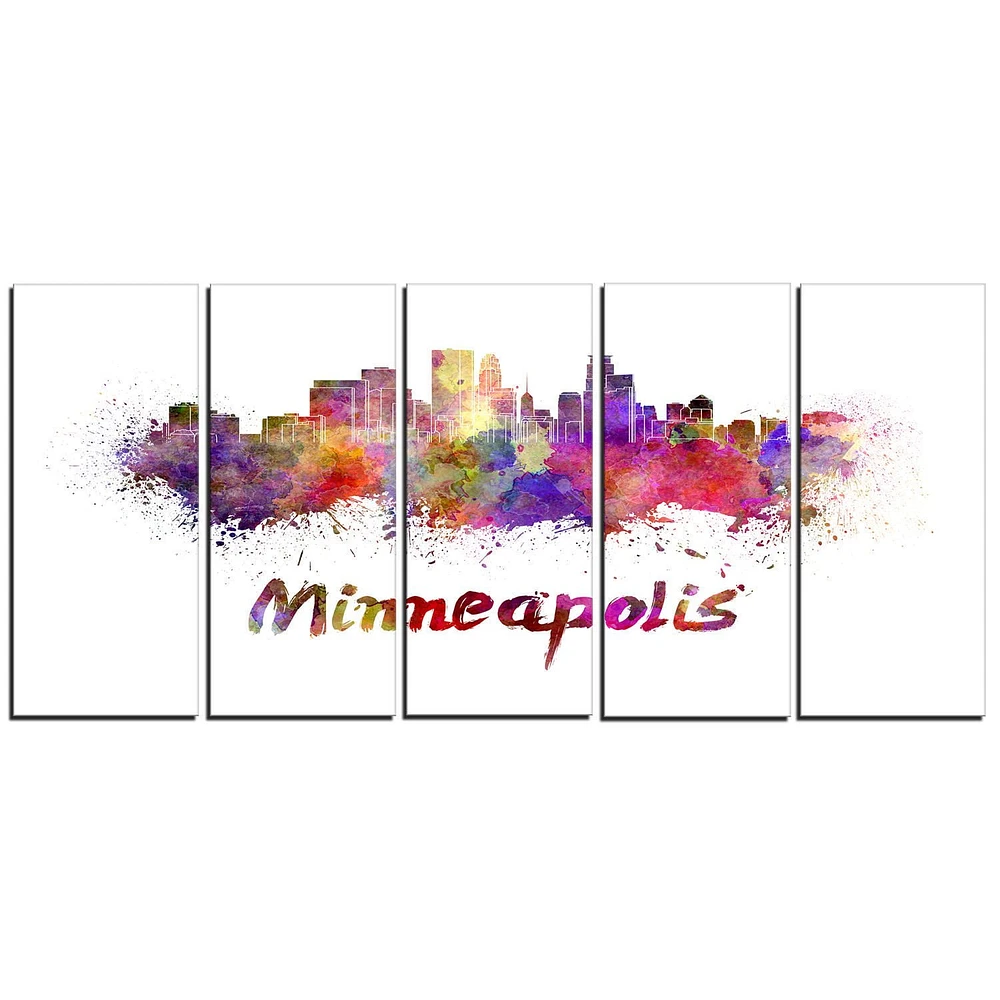 Design Art La Ligne D'Horizon De Minneapolis Art Sur Toile