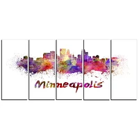 Design Art La Ligne D'Horizon De Minneapolis Art Sur Toile