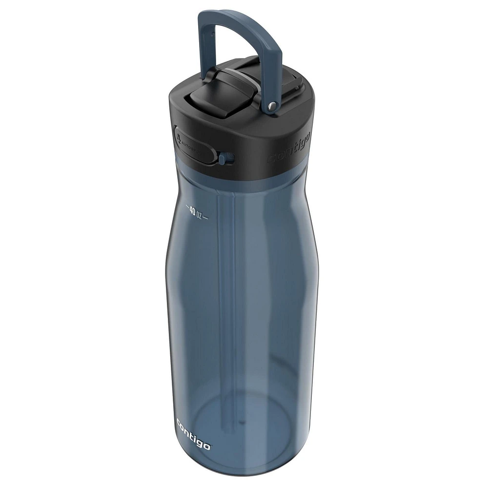Contigo Ashland 2.0 Leak-Proof Water Bottle with Straw and Carry Handle, BPA-Free, Dishwasher Safe, Blueberry, 40 oz (1.8 l)