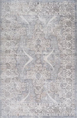 Rug Branch Atlas Vintage Indoor Area Rug, Blue Grey, Modern - Living Room, Bedroom, Dining Room, and Kitchen<br>