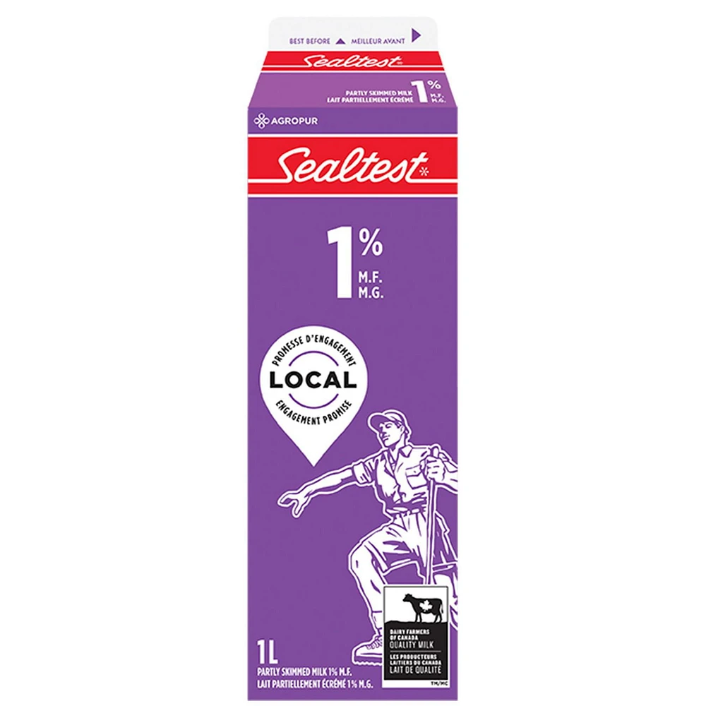 Sealtest Partly Skimmed 1% Milk, 1 L