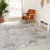 Rug Branch Atlas Scandinavian Indoor Area Rug, Grey Beige, Distressed - Living Room, Bedroom, Dining Room, and Kitchen