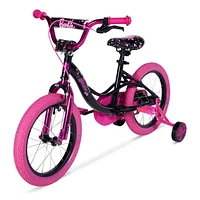 Barbie GRLPOWER 16" Bike, with Training Wheels, Black and Pink