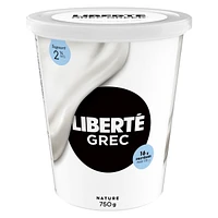 Liberté Greek 2% Yogurt, Plain, High Protein, 750 g, 750 g