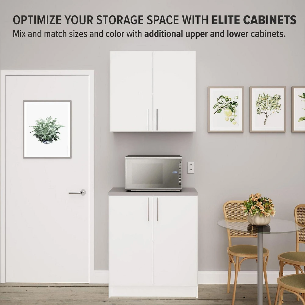 Armoire de base Prepac Elite avec comptoir en mélamine