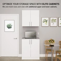 Armoire de base Prepac Elite avec comptoir en mélamine