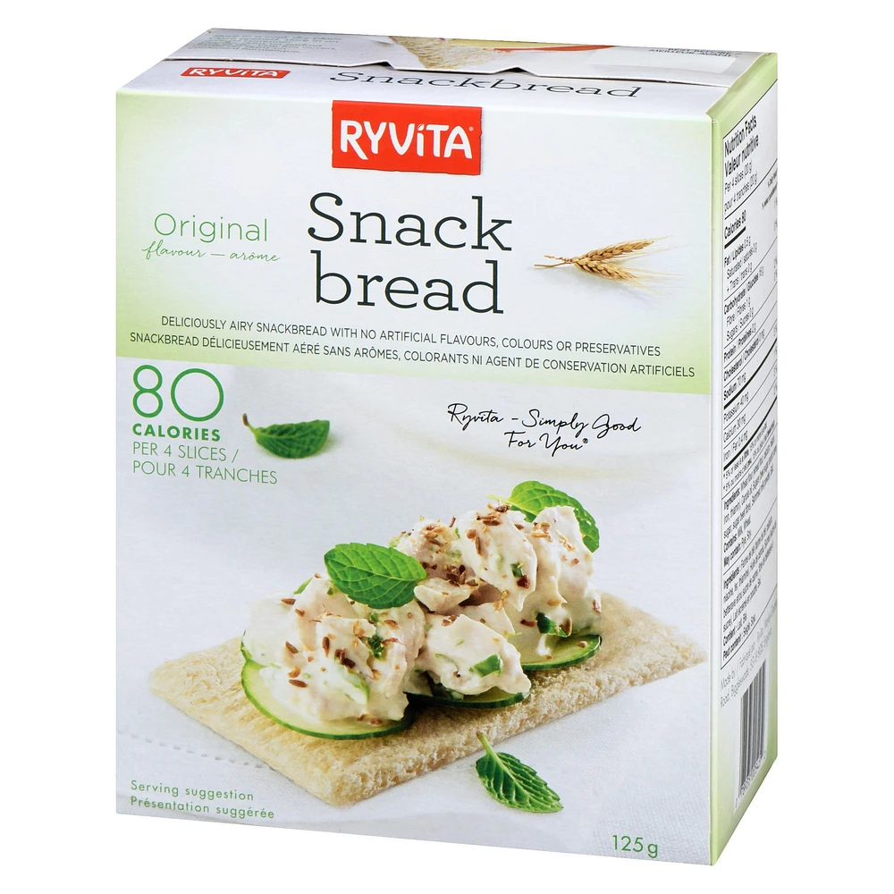 RYVITA ORIGINAL SNACKBREAD, 125GR