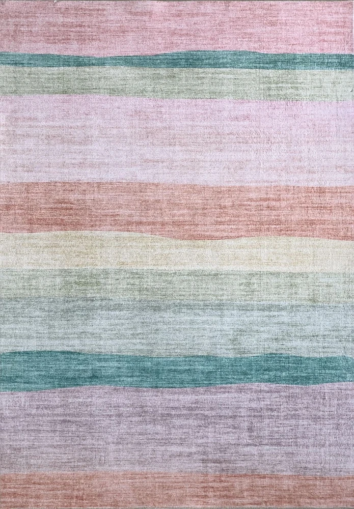 Rug Branch Soft Steps Playtime Tapis doux arc-en-ciel colore, rose vert - Garçons et filles dans la salle de jeux, la chambre d'enfant, la chambre<br>
