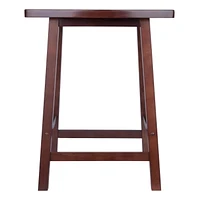 Tabouret de comptoir Katashi 24 po en forme d'éventail fini noyer