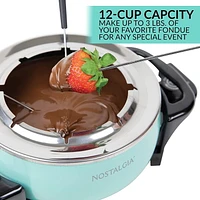 Nostalgia 12-Cup Electric Fondue Pot, Aqua