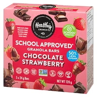 Barre granola Healthy Crunch Chocolat fraise School approuvée® (sans allergènes, sans gluten, végétalien, sans produits laitiers, sans noix, sans arachides) Barres granola au chocolat et aux fraises (120 g)