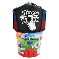 Banzai Toss Like A Boss Outdoor Giant Pong Lawn Game with Drawstring Bag, Toss Like A Boss