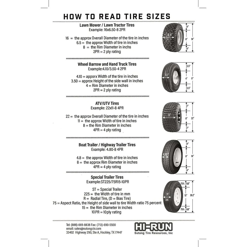 HI-RUN WD1033 PNEU 18X9.50-8 2PR SU05