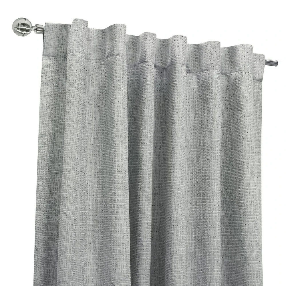 Loft Living Davie occulant Double Tetiere panneau de rideau 52 x 84 in Argent