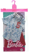 Coffret Tenue ​Barbie: Vêtements pour la poupée Ken comprenant chemise de sport hawaïenne, short rouge et lunettes de soleil