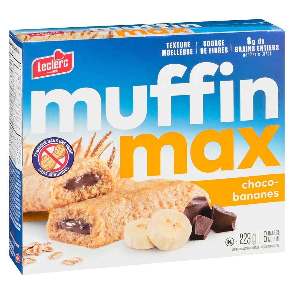 Muffin Max Choco Banana Bars, 223g / 6 muffin bars