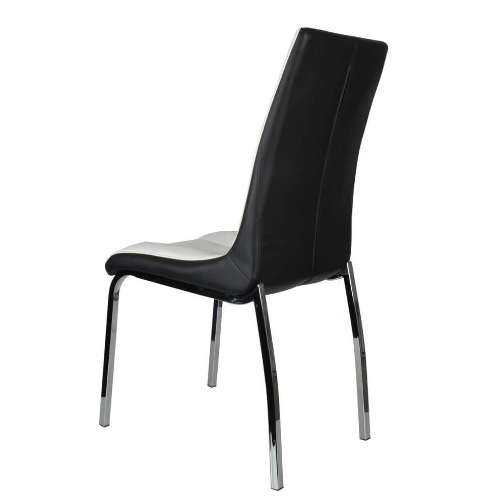 Chaise de salle à manger Canadienne Martino noir et blanc