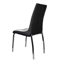 Chaise de salle à manger Canadienne Martino noir et blanc