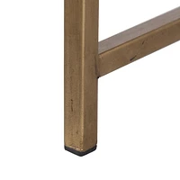 Uniek DesignOvation Valrico Black and Gold Plant Stand, Metal and MDF, 12 H x 11.4 W x 11.4 in D