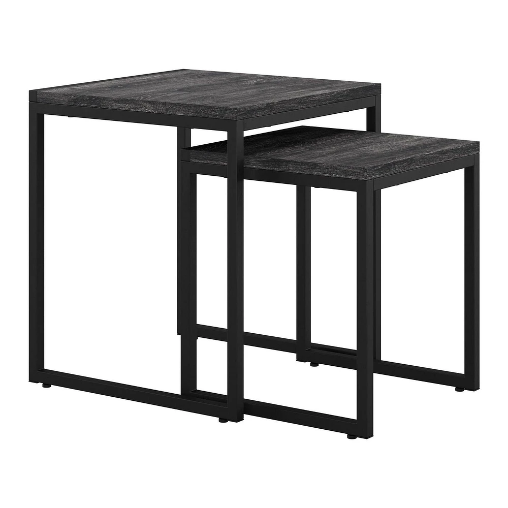 Fort Worth Square Faux Wood Nesting Side Tables