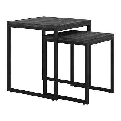 Fort Worth Square Faux Wood Nesting Side Tables