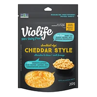 Violife Dairy Free Cheddar Style Shreds 200g, VIOLIFE VEGAN CHEDDAR SHRD 200g