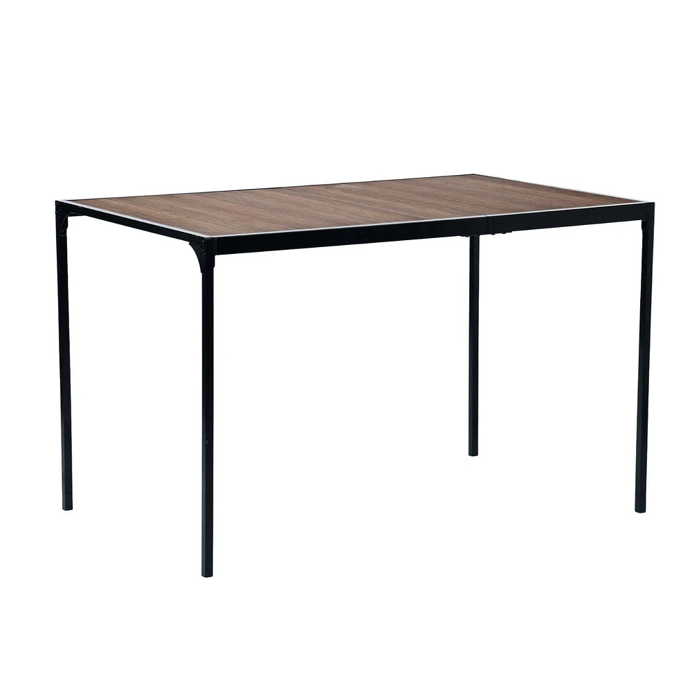 Homy Casa 47 Inch Rectangle Dining Table Desk with Manufactured Wood Metal Legs for Dining Room Home Office Kitchen Bistro