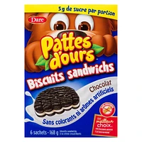 Bear Paws Sandwich Cookies Chocolate, Dare, 168g