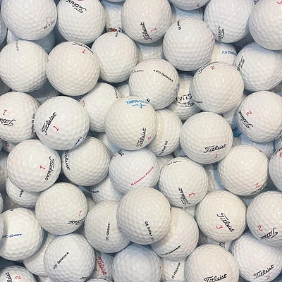 Mulligan - 50 balles de golf récupérées Titleist  AAA, Blanc