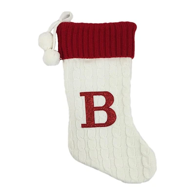 Holiday Time 19IN KNIT MNGRAM STKG B