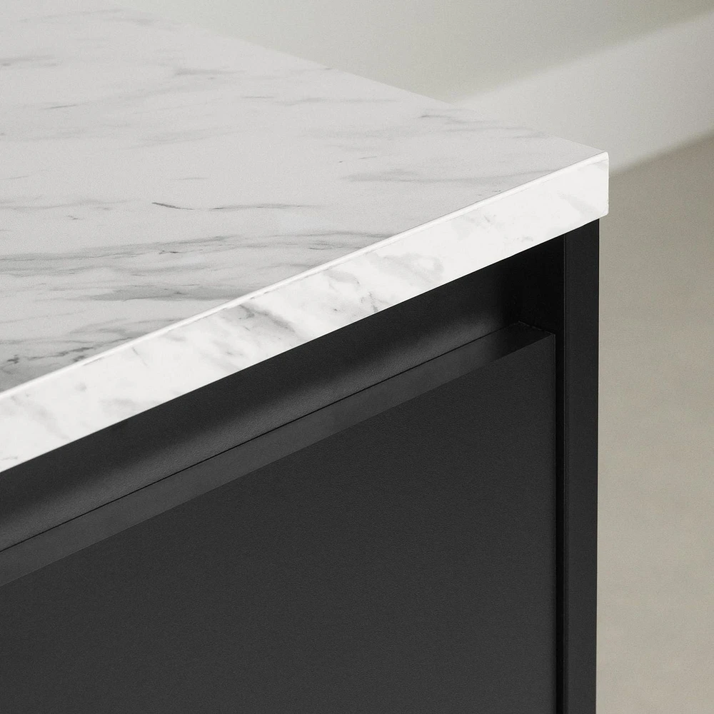Îlot de cuisine compact avec rangement de la collection Olio South Shore