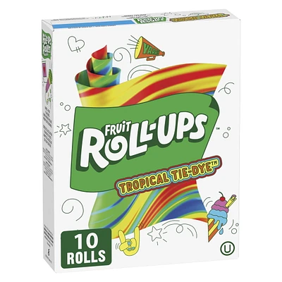 Roulés aux Fruits Collation à Saveur de Fruits, Tropique Exotique, Sans Gluten, 10 Roulés 10 roules, 141 g
