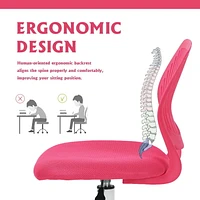 Homy Casa Office Chair - Adjustable Height Task Chair with Breathable Ergonomics Backrest Upholstery for Student Teen