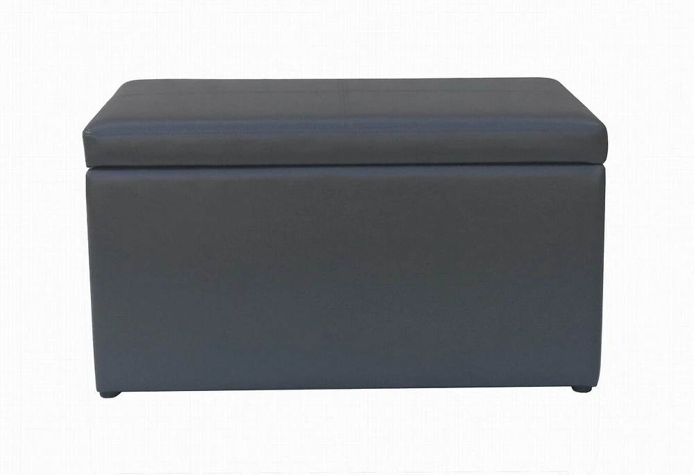 Pouf de rangement Mainstays en simili-cuir