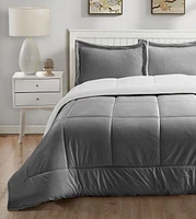 Reversible Mink & Berber Plush Sherpa Comforter Set