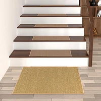 Tapis de couloir à motif de solide à sous-couche en caoutchouc de la collection Ottohome