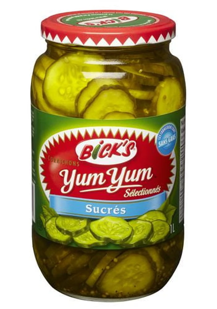 Bick’s cornichons Yum Yum sucrés 1L 1 l