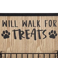 hometrends Pups Wall Organizer with Basket and Hooks, Natural/Black