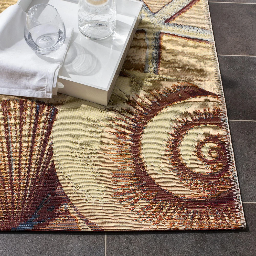 SAFAVIEH Barbados Sea Shells Outdoor Area Rug