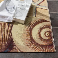 SAFAVIEH Barbados Sea Shells Outdoor Area Rug
