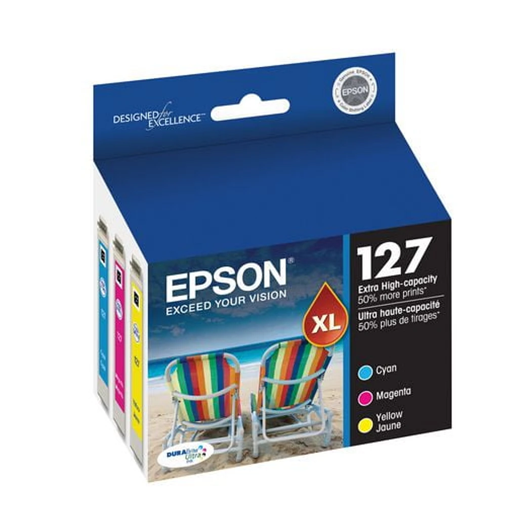 Epson 127 Extra High-Capacity Colour Ink Cartridge Multi-Pack, Multi