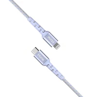 iHome Durastrain 6ft Lightning to USB Type-C Cable - White
