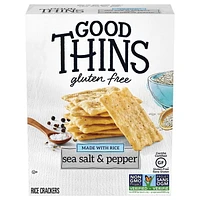 Good Thins, Sea Salt & Pepper, Gluten Free Rice Crackers, 100 g